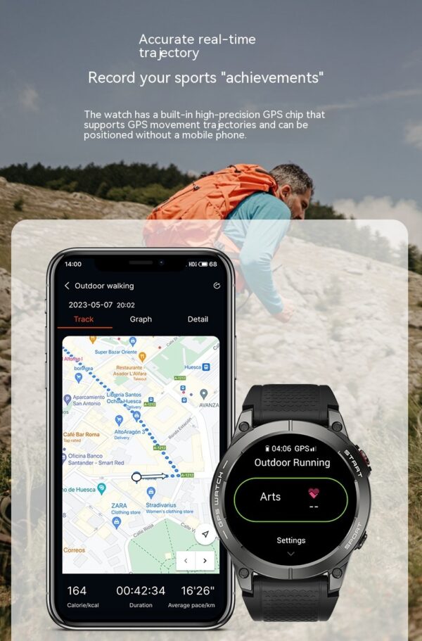 S53 Outdoor GPS Sports Call Smart Watch - Image 2