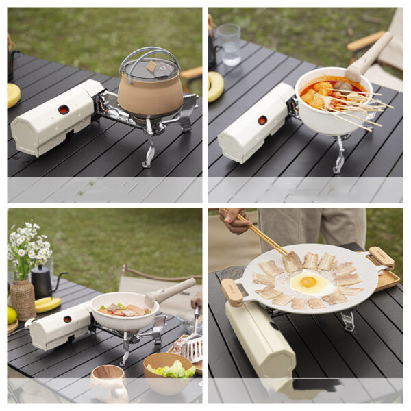 Camping Gas Stove Portable Folding Cassette Stove Outdoor Hiking BBQ Travel Cooking Grill Cooker Gas Burner Food Heating Tool Kitchen Gadgets - Image 5